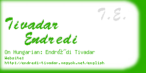 tivadar endredi business card